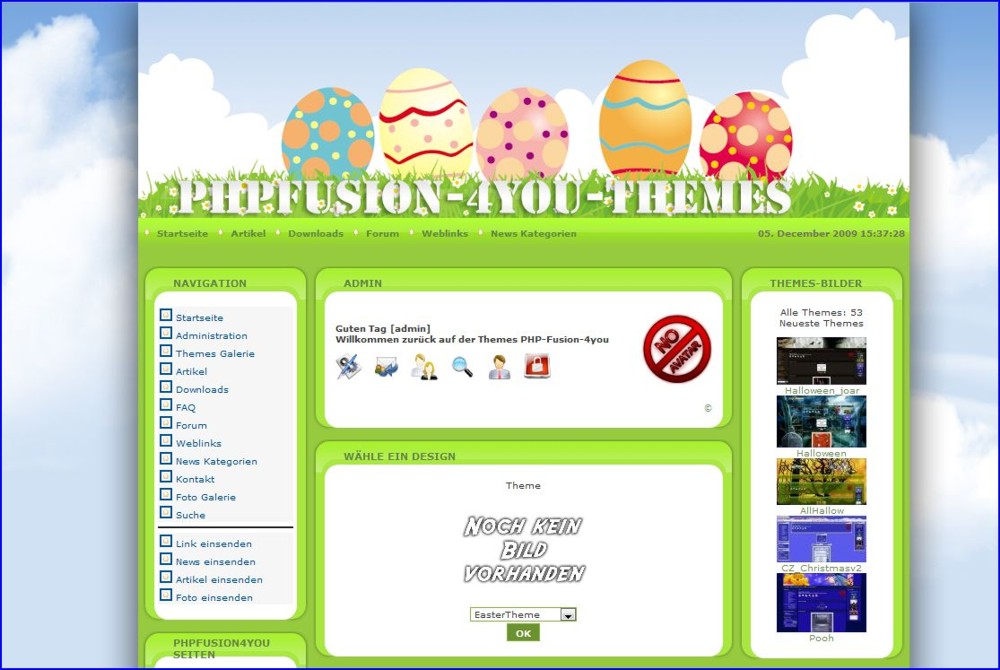 Screenshot EasterTheme